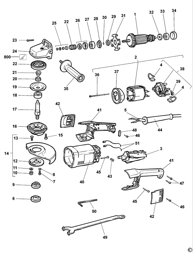 DeWalt DW850 Type 2 - 3 Angle Grinder Spare Parts DW850
