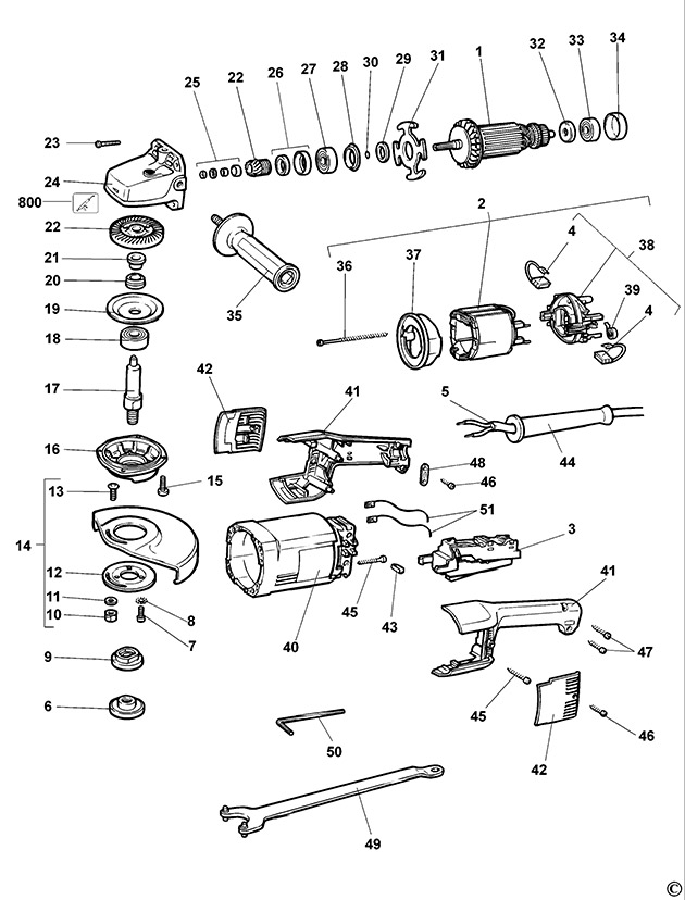 DeWalt DW846 Type 2 - 3 Angle Grinder Spare Parts DW846