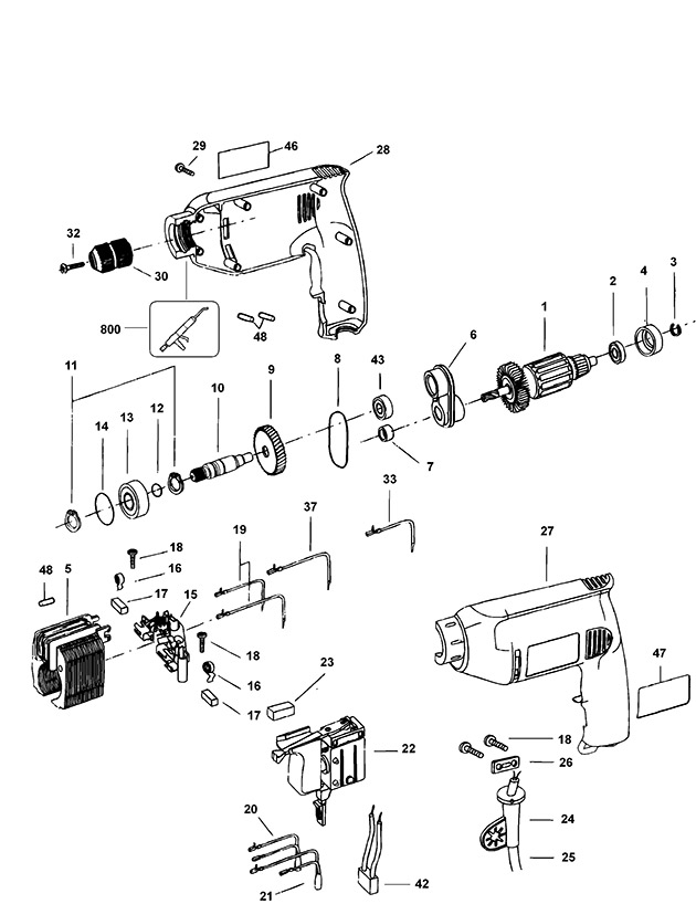Elu BM10E Type 1 Drill Spare Parts BM10E