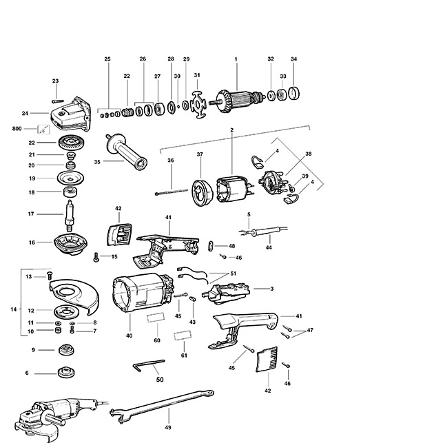 DeWalt DW477 Type 2 Angle Grinder Spare Parts DW477