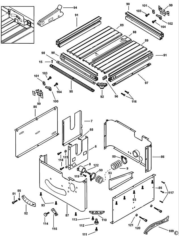 Elu ETS41 Type 1 Bench Saw Spare Parts ETS41