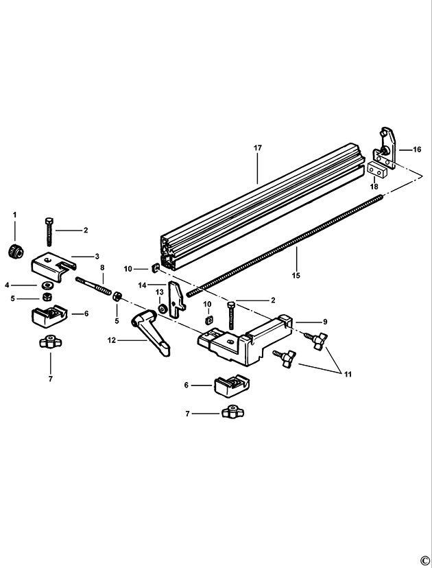 Elu E41030 Type 1 Parallel Fence Spare Parts E41030