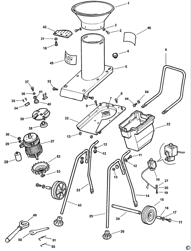 Black & Decker GA2500E Type 1 Shredder Spare Parts GA2500E