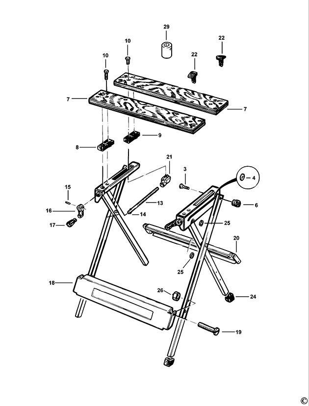 Black & Decker WM301 Type 1 Workmate Spare Parts WM301