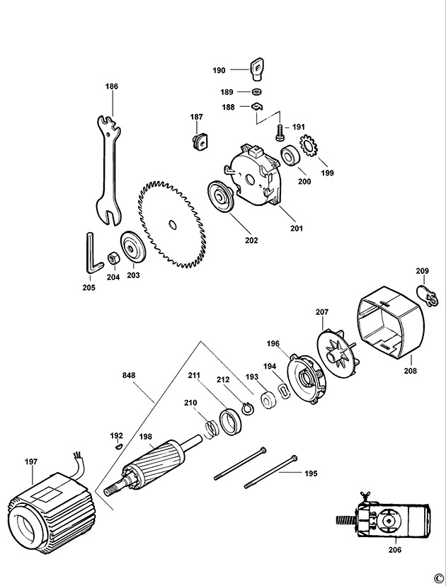 DeWalt DW720K Type 3 Radial Arm Saw Spare Parts DW720K
