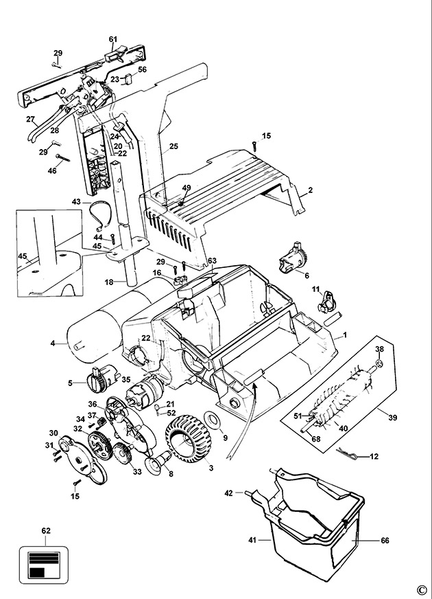 Black & Decker GD200 Type 8 Lawnraker Spare Parts GD200