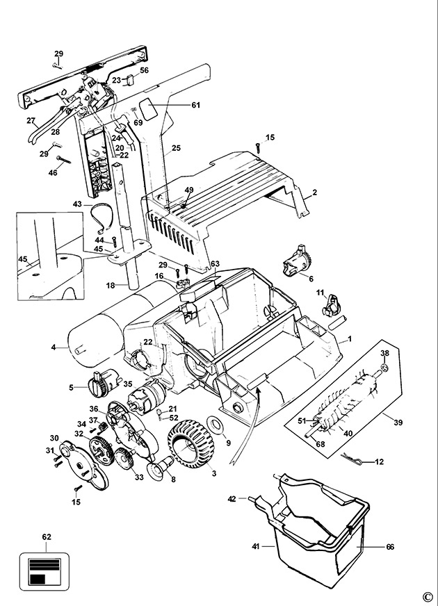 Black & Decker GD200 Type 9 Lawnraker Spare Parts GD200
