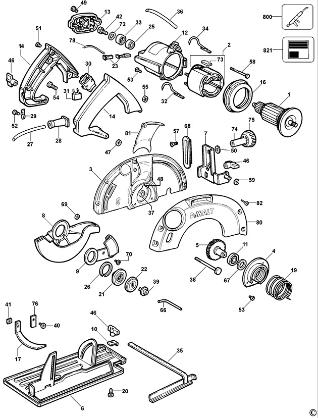 DeWalt DW62 Type 3 Circular Saw Spare Parts DW62