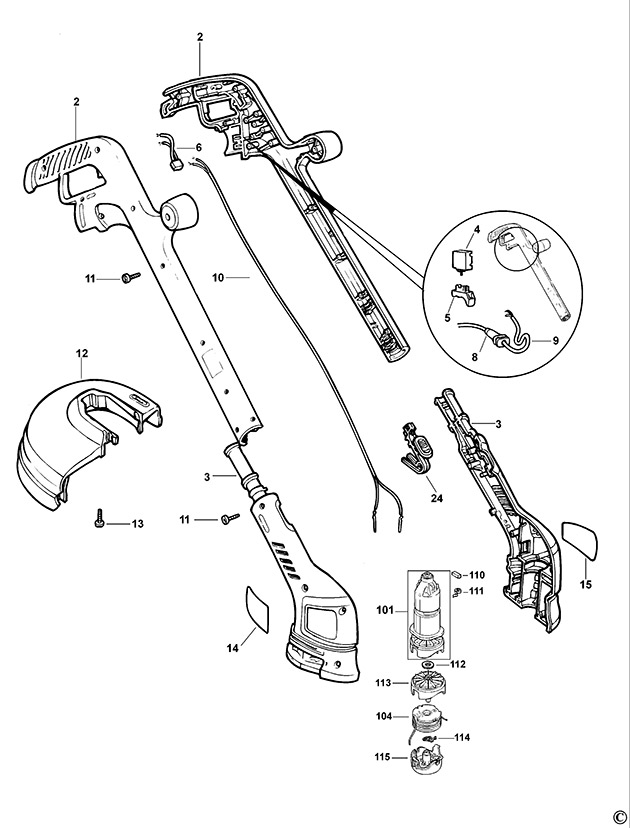 Black & Decker GL546SC Type 1 String Trimmer Spare Parts GL546SC