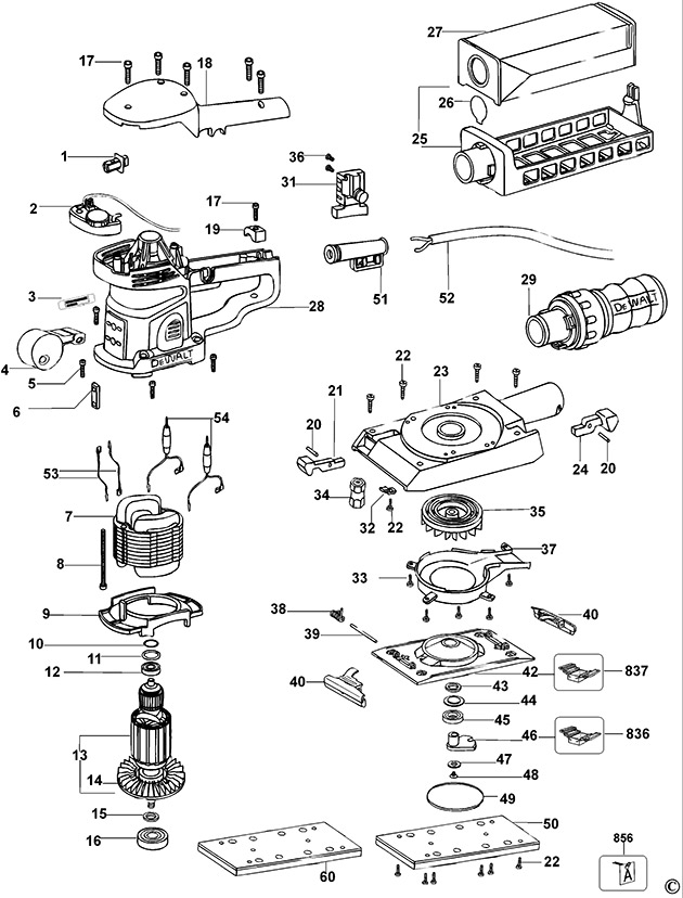DeWalt D26422 Type 1 Sander Spare Parts D26422