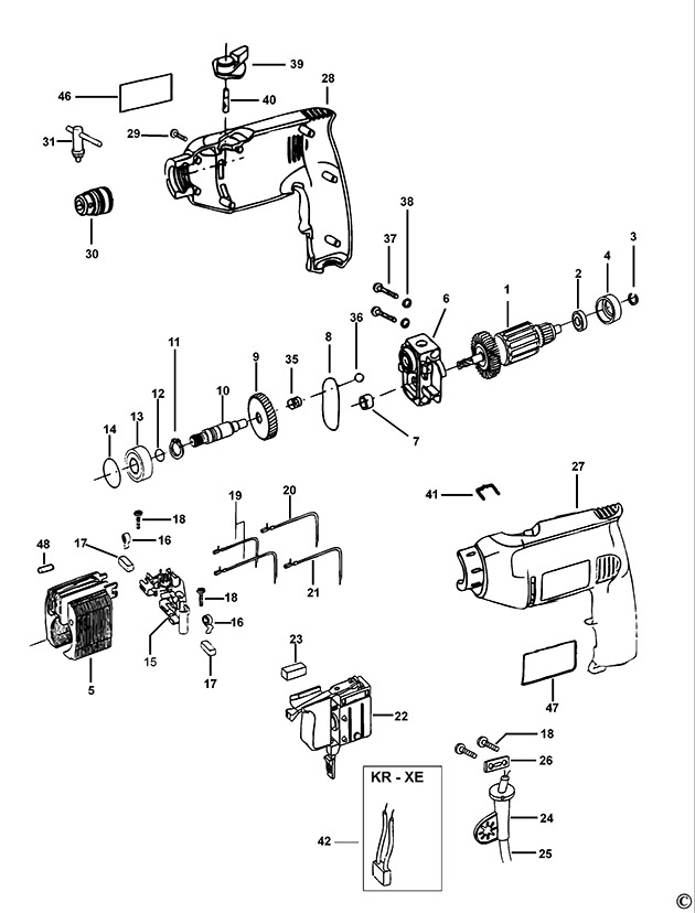 DeWalt DW201 Type 1 Drill Spare Parts DW201