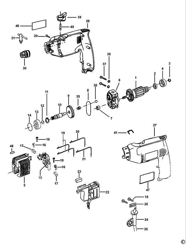 DeWalt DW202 Type 1 Drill Spare Parts DW202