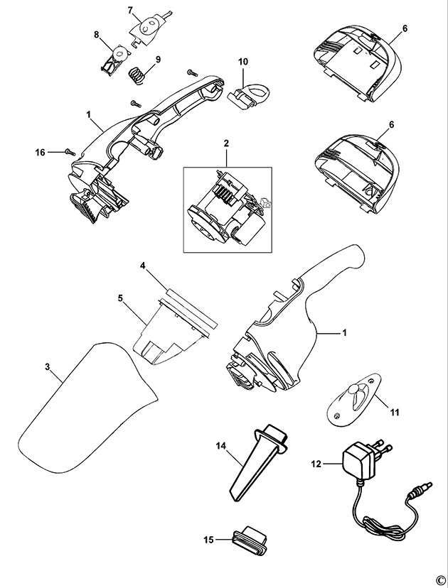 Black & Decker WV3650 Type H1 Dustbuster Spare Parts WV3650