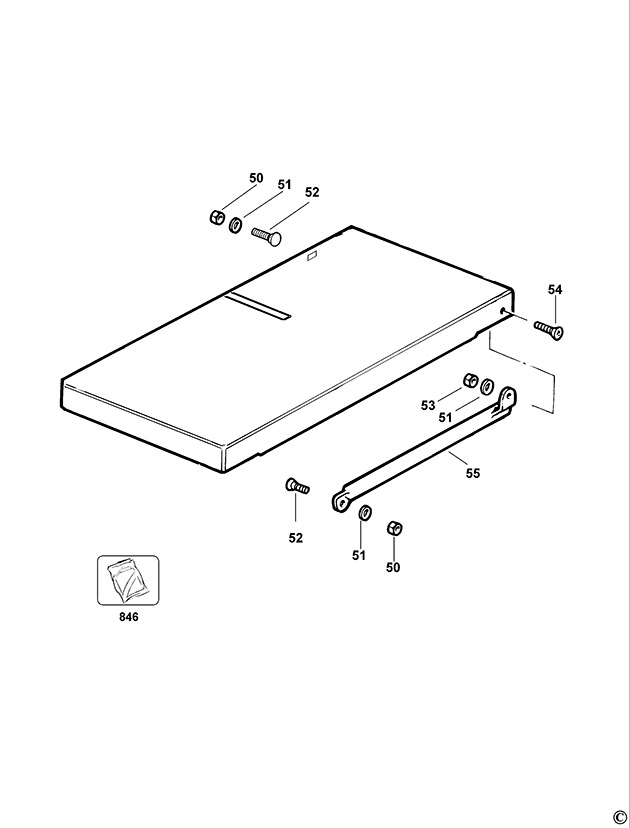 DeWalt D274002 Type 1 Extension Table Spare Parts D274002