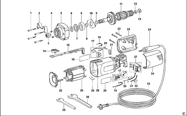 DeWalt D28885 Type 1 Grinder Spare Parts D28885
