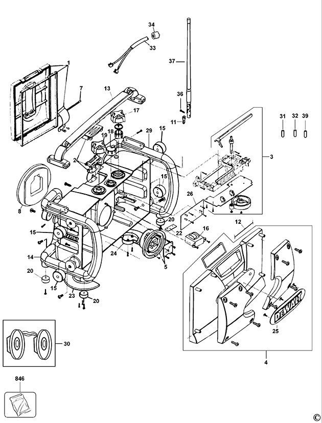 DeWalt DC010 Type 1 Site Radio Spare Parts DC010