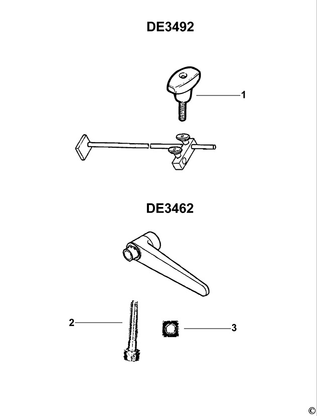 DeWalt DE3492 Type 1 Accessory Spare Parts DE3492