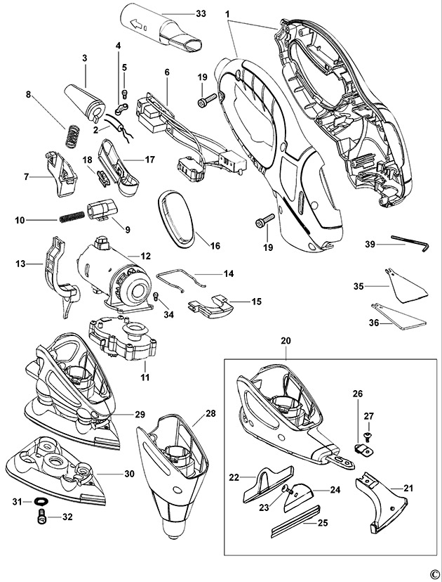 Black & Decker MT3000K Type 1 Wallpaper Stripper Spare Parts MT3000K