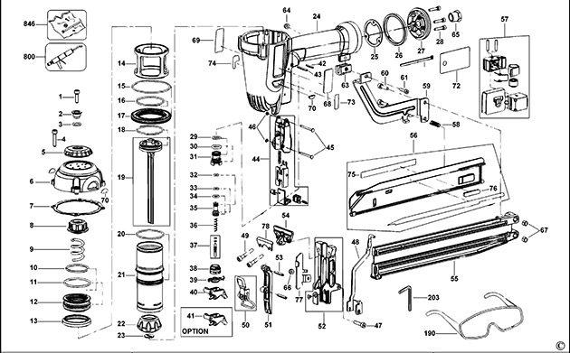 DeWalt D51431 Type 1 Nailer Spare Parts D51431