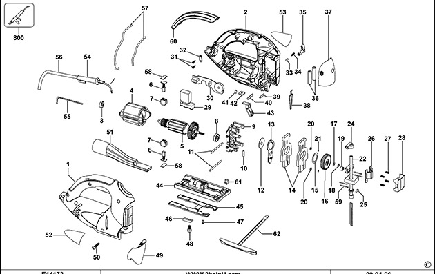 Black & Decker KS710LK Type 1 Jigsaw Spare Parts KS710LK