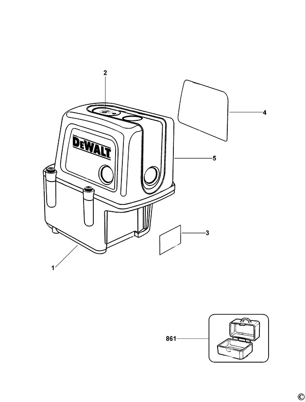 DeWalt DW084K Type 1 Laser Spare Parts DW084K