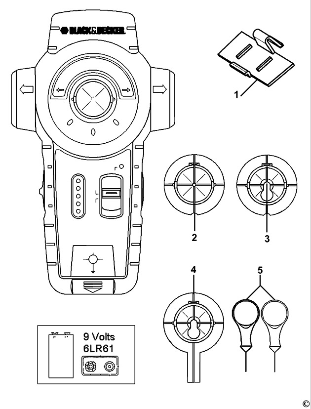 Black & Decker LZR210 Type 1 Laser Spare Parts LZR210