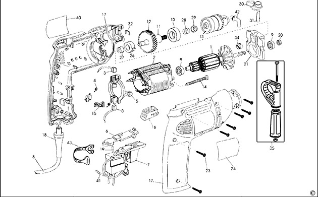 DeWalt DW507 Type 2 Drill Spare Parts DW507