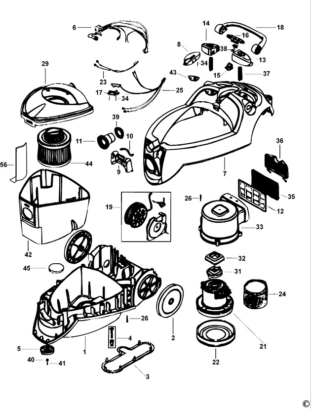 Black & Decker VM875 Type 1 Vacuum Cleaner Spare Parts VM875