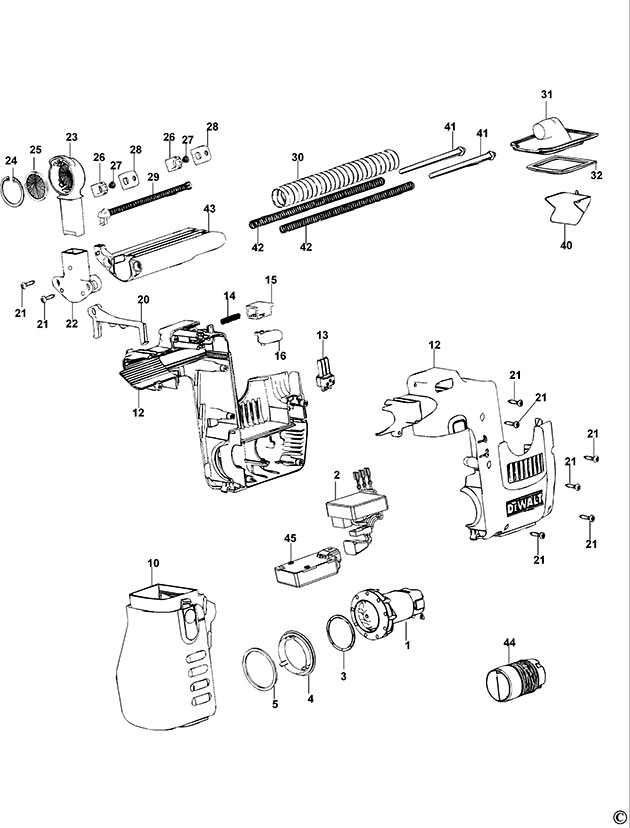 DeWalt D25300D Type 2 Extractor Kit Spare Parts D25300D