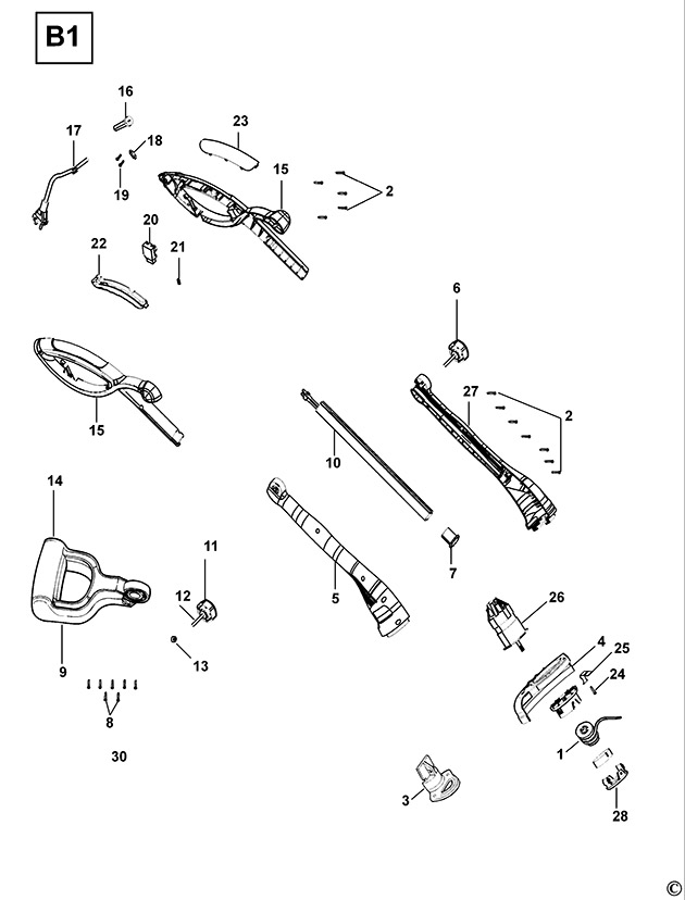 Black & Decker GL500 Type 1 String Trimmer Spare Parts GL500