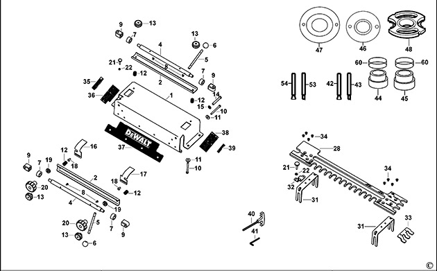 DeWalt DE6210 Type 1 Dovetail Jig Spare Parts DE6210