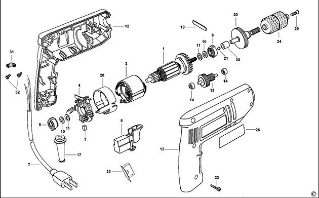 Black & Decker 7153 Type 2 Drill Spare Parts 7153