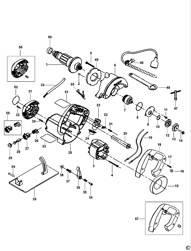 DeWalt DW861 Type 2 Tile Cutter Spare Parts DW861
