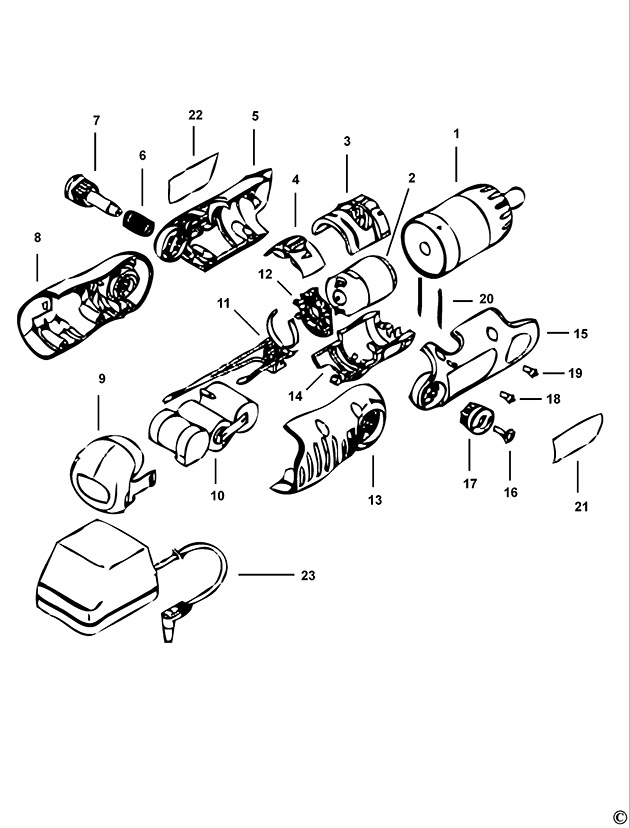 Black & Decker KC9020 Type 1 Cordless Screwdriver Spare Parts KC9020