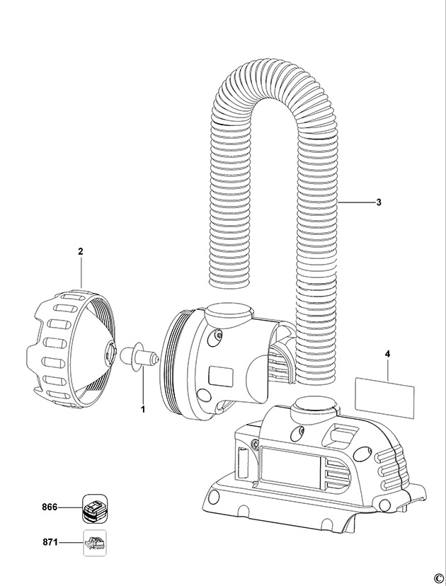 DeWalt DC519N Type 1 Cordless Torch Spare Parts DC519N