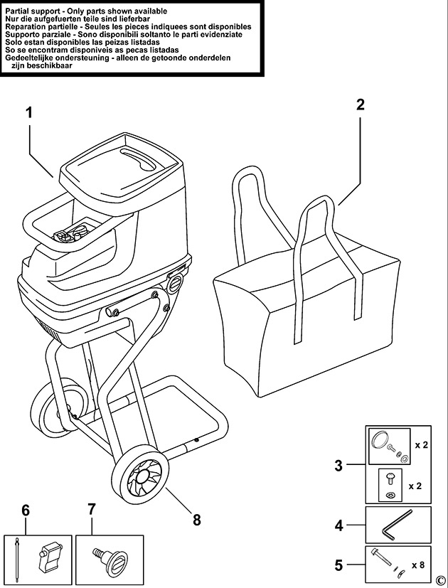 Black & Decker GS2400 Type 1 Garden Shredder Spare Parts GS2400