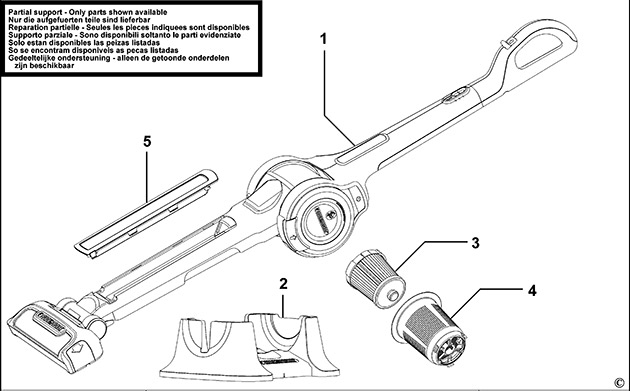 Black & Decker FV1200 Type H1 Stick-vac Spare Parts FV1200