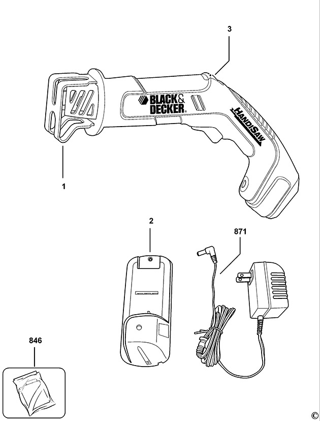Black & Decker CHS6000---B Type H1 Cutsaw Spare Parts CHS6000---B