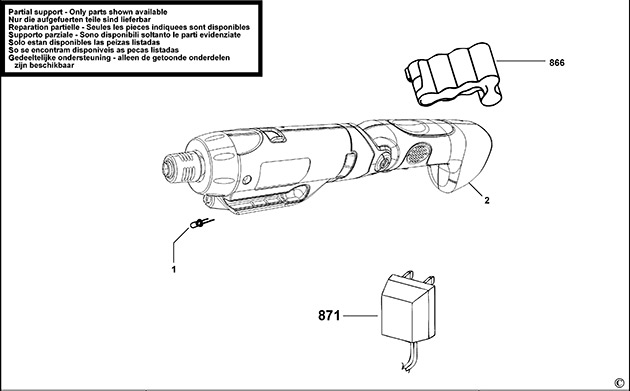 Black & Decker PD600 Type 1 Cordless Screwdriver Spare Parts PD600