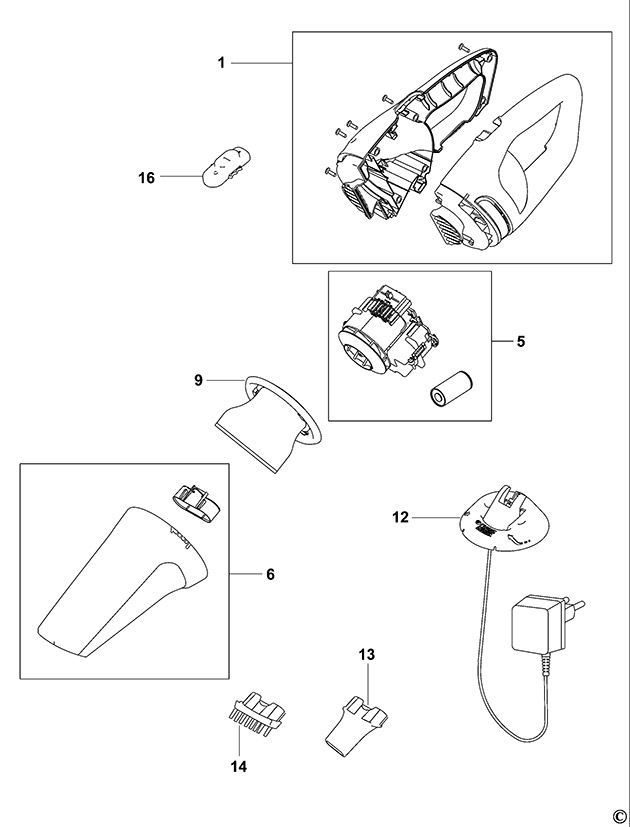 Black & Decker Z-NV3603 Type 1 Dustbuster Spare Parts Z-NV3603