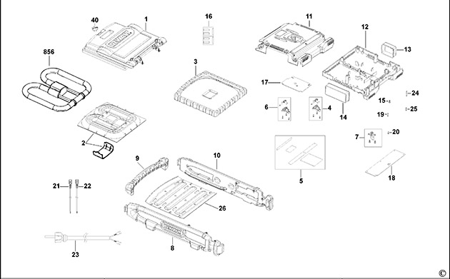 DeWalt DC021 Type 1 Spotlight Spare Parts DC021