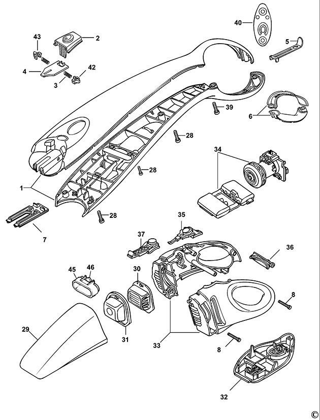 Black & Decker CFV1200 Type 1 Stick-vac Spare Parts CFV1200