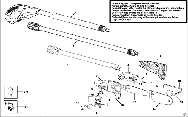 Black & Decker NPP2018 Type 1 Pruner Spare Parts NPP2018