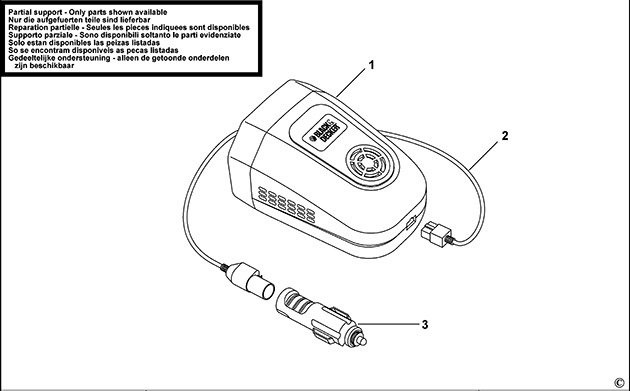 Black & Decker BDPC100A Type 1 Power Inverter Spare Parts BDPC100A