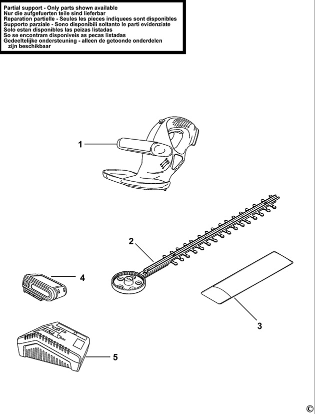 Black & Decker GTC610L Type H1 C'less Hedgetrimmer Spare Parts GTC610L