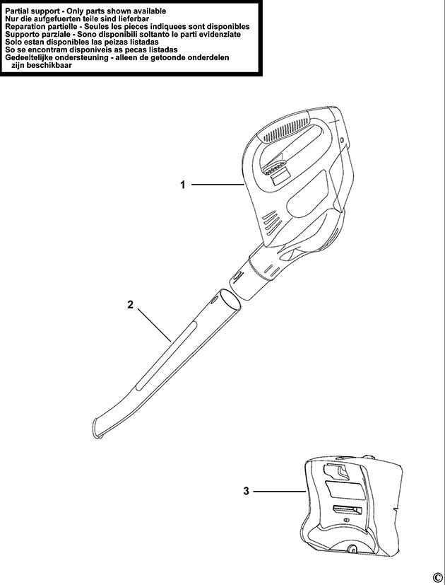 Black & Decker CS100 Type 1 Garden Blower Spare Parts CS100