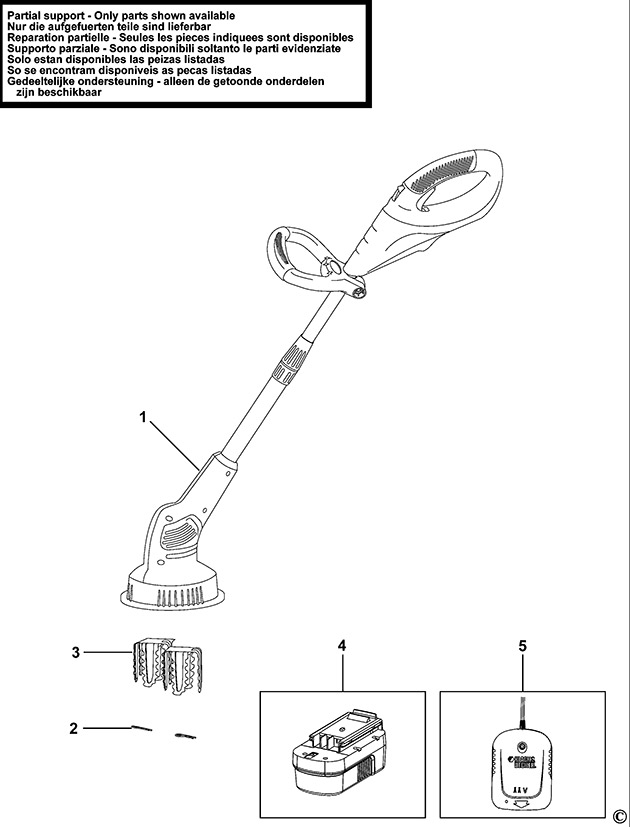 Black & Decker GXC1000 Type H2 Power Weeder Spare Parts GXC1000