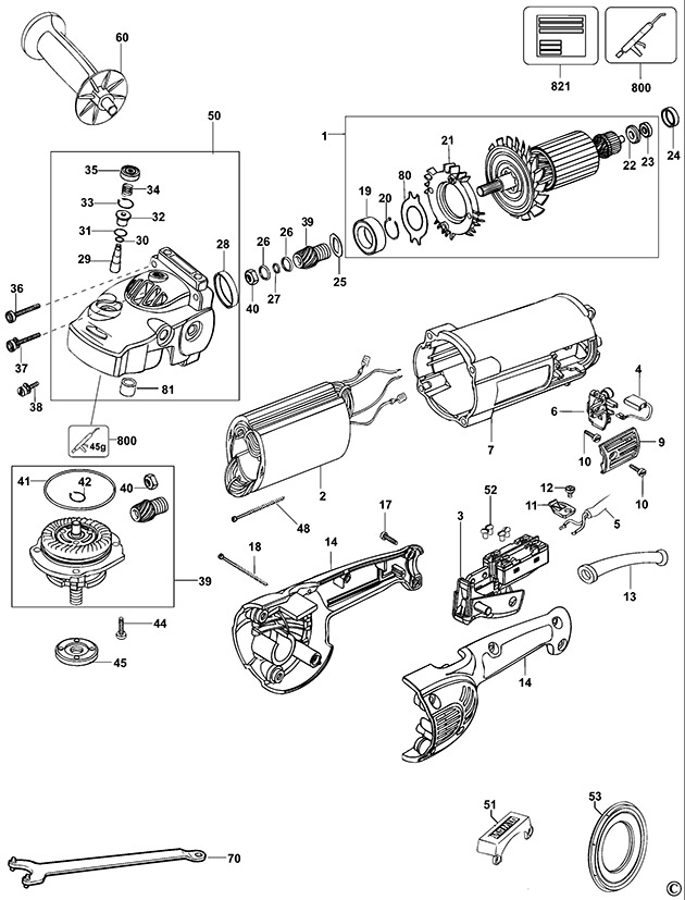 DeWalt D28409 Type 1 Sander/grinder Spare Parts D28409