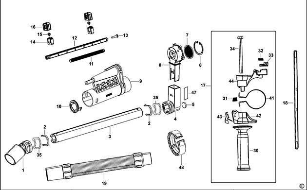 DeWalt D25301D Type 1 Dust Extraction Kit Spare Parts D25301D