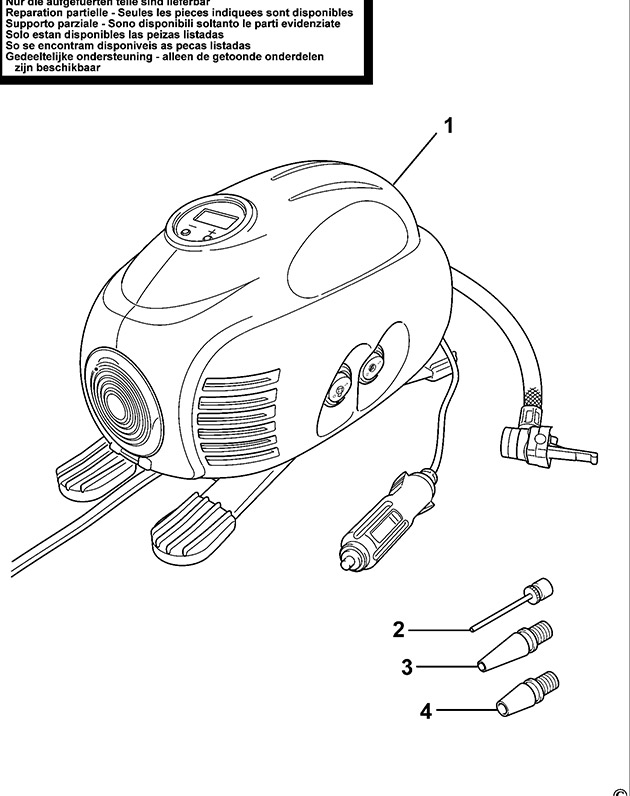 Black & Decker ASI200 Type 1 Inflator Spare Parts ASI200